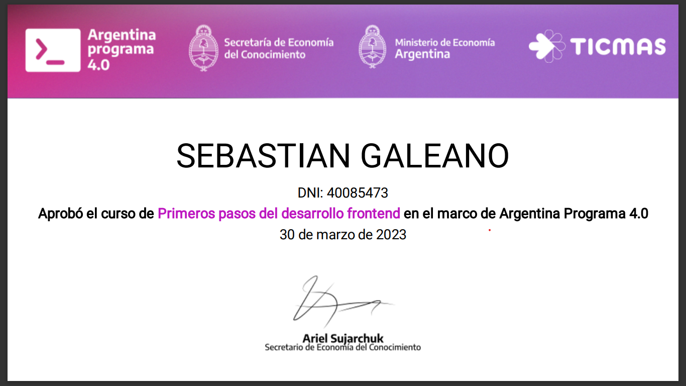 Certificado Front-End Developer