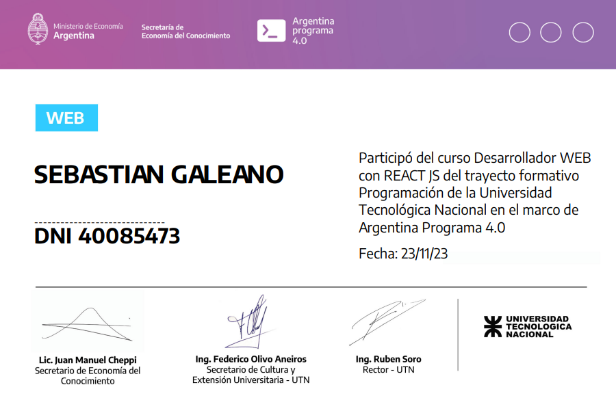 Certificado IT English A1.1