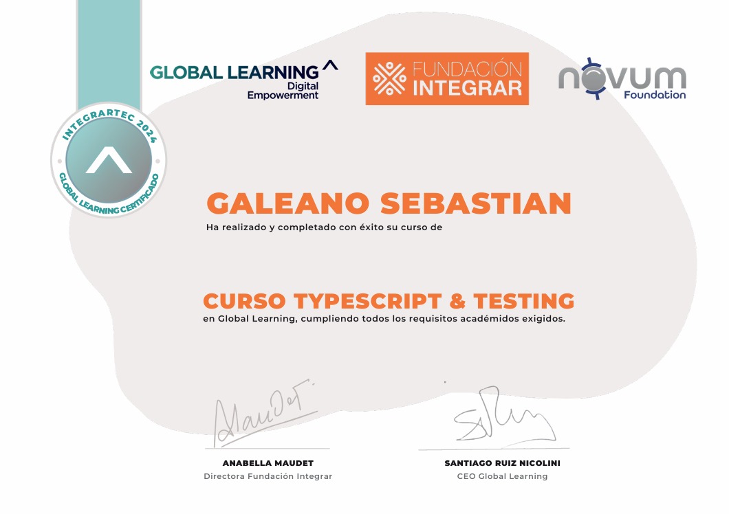 Certificado TypeScript & Testing