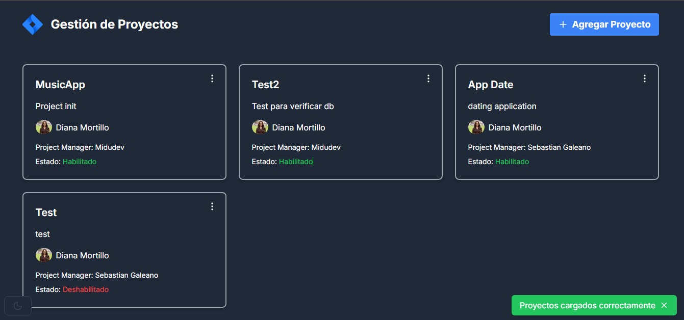Project Management App screenshot